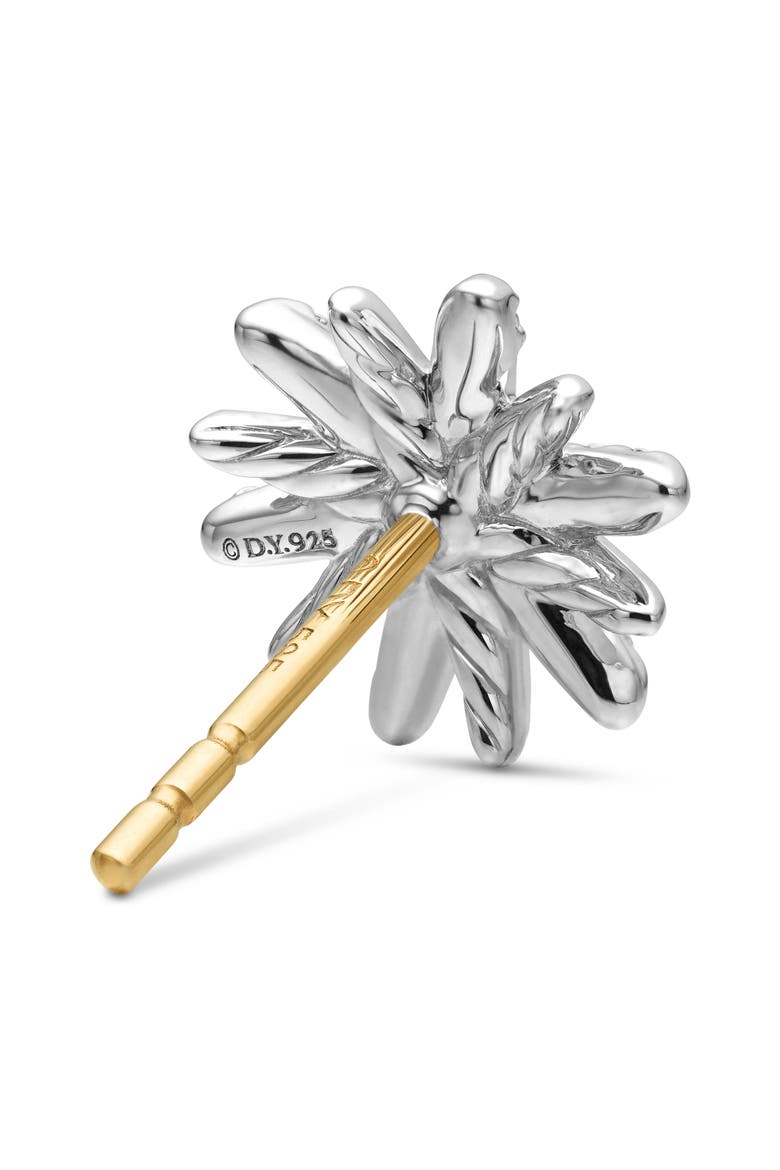 Petite Starburst Stud Earrings with Pavé Diamonds, Alternate, color, DIAMOND/ SILVER