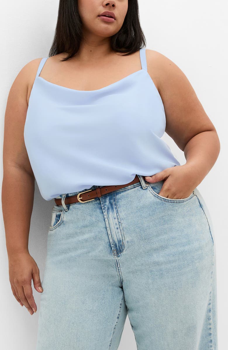 City Chic Cowl Neck Camisole, Main, color, Sky Blue