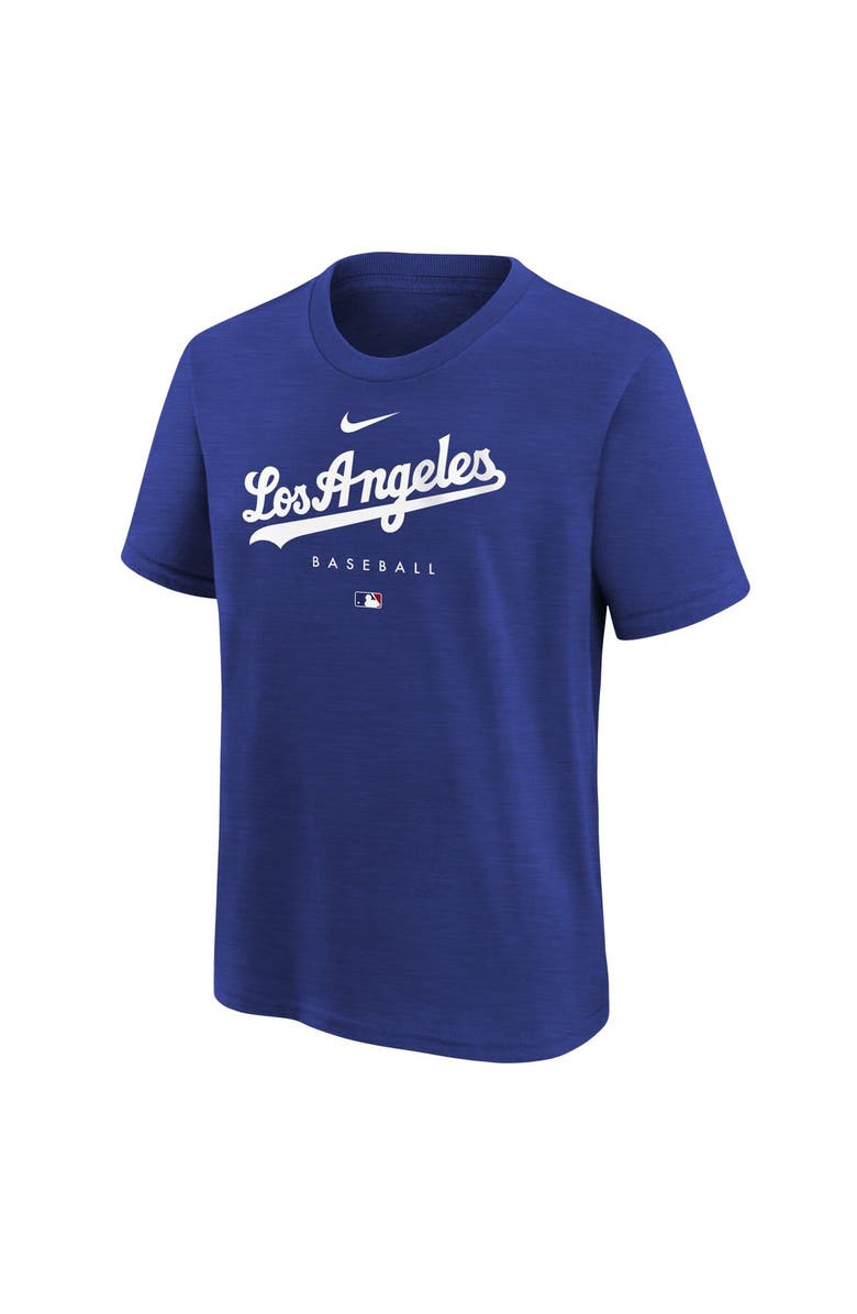 Nike Youth Nike Royal Los Angeles Dodgers Authentic Collection Early Work Tri-Blend T-Shirt, Alternate, color,