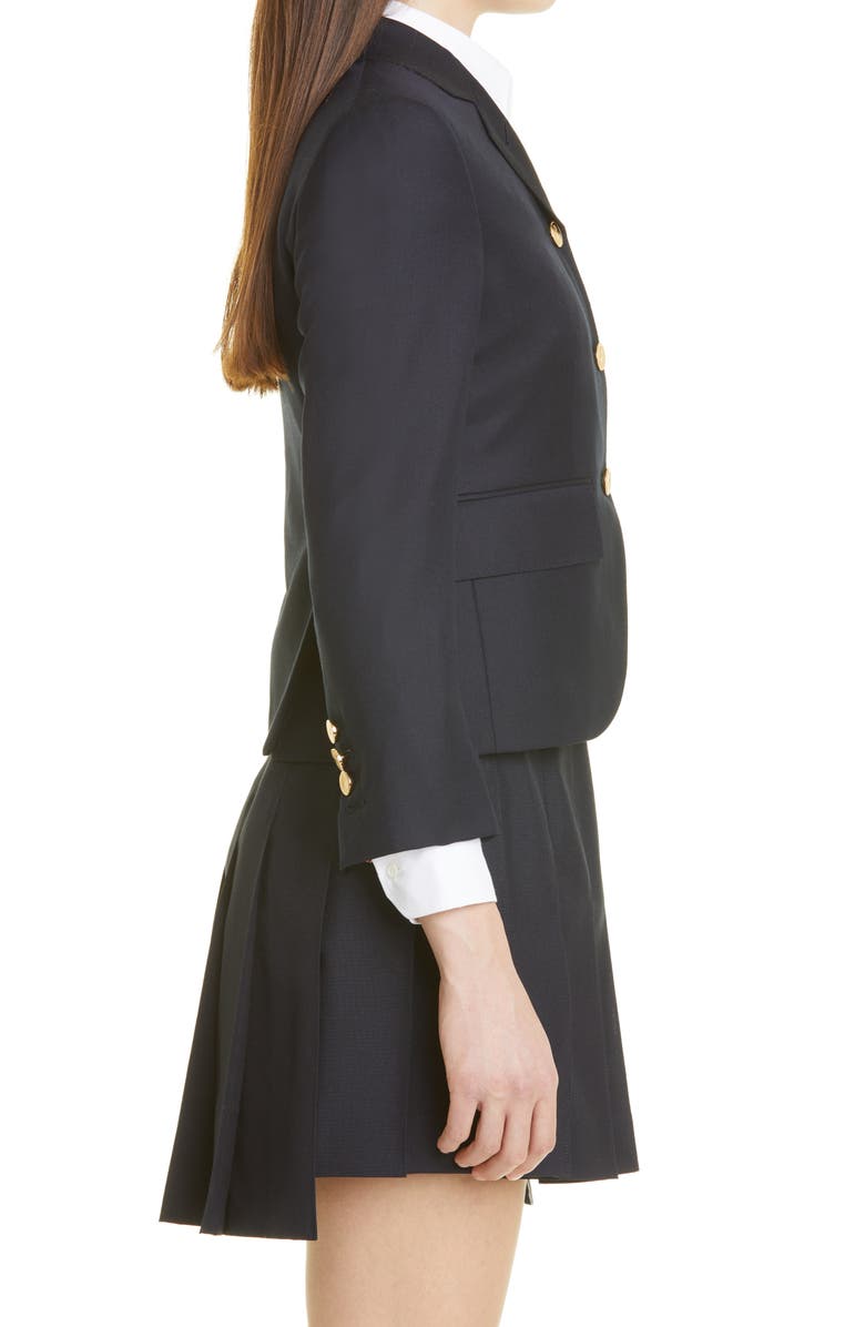 Thom Browne Women's High Armhole Wool Jacket, Alternate, color, Navy