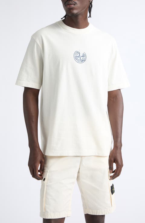 Distressed Logo Organic Cotton Graphic T-Shirt