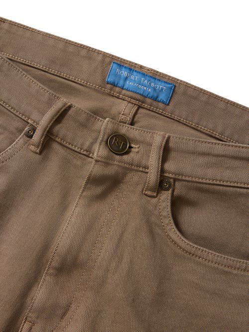 Robert Talbott Hudson Comfort Stretch 5 Pocket Pant In Brown