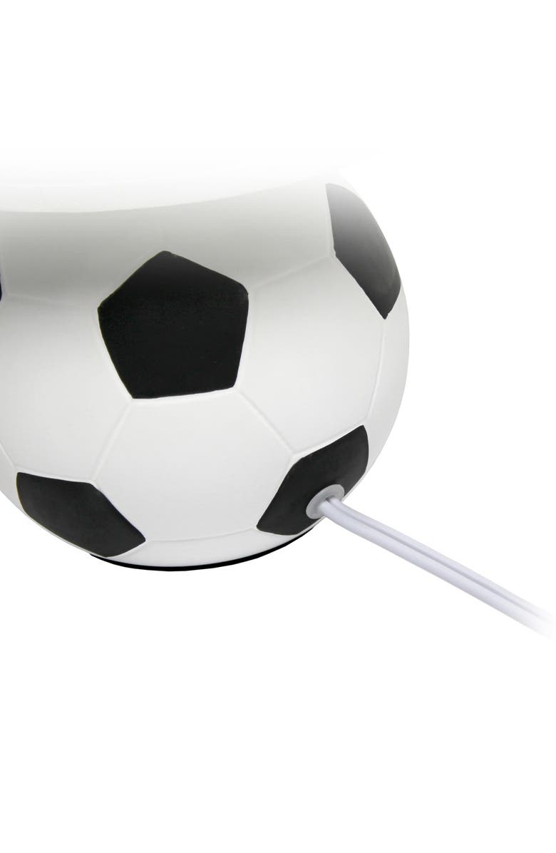 LALIA HOME Soccer Table Lamp, Alternate, color, White/Black
