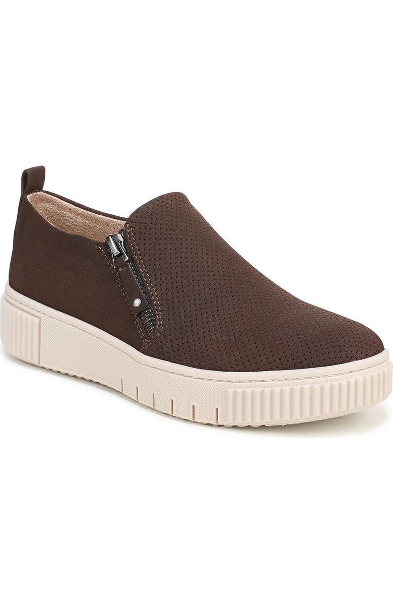 SOUL NATURALIZER Turner Perforated Platform Sneaker, Main, color, Midnight Brown Faux Leather