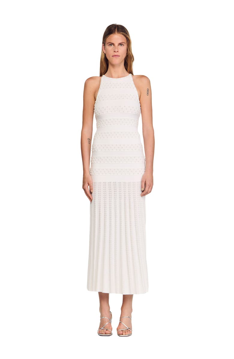 SANDRO Maxi beaded dress, Main, color, 