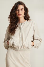 Nordstrom Suede Bomber Jacket