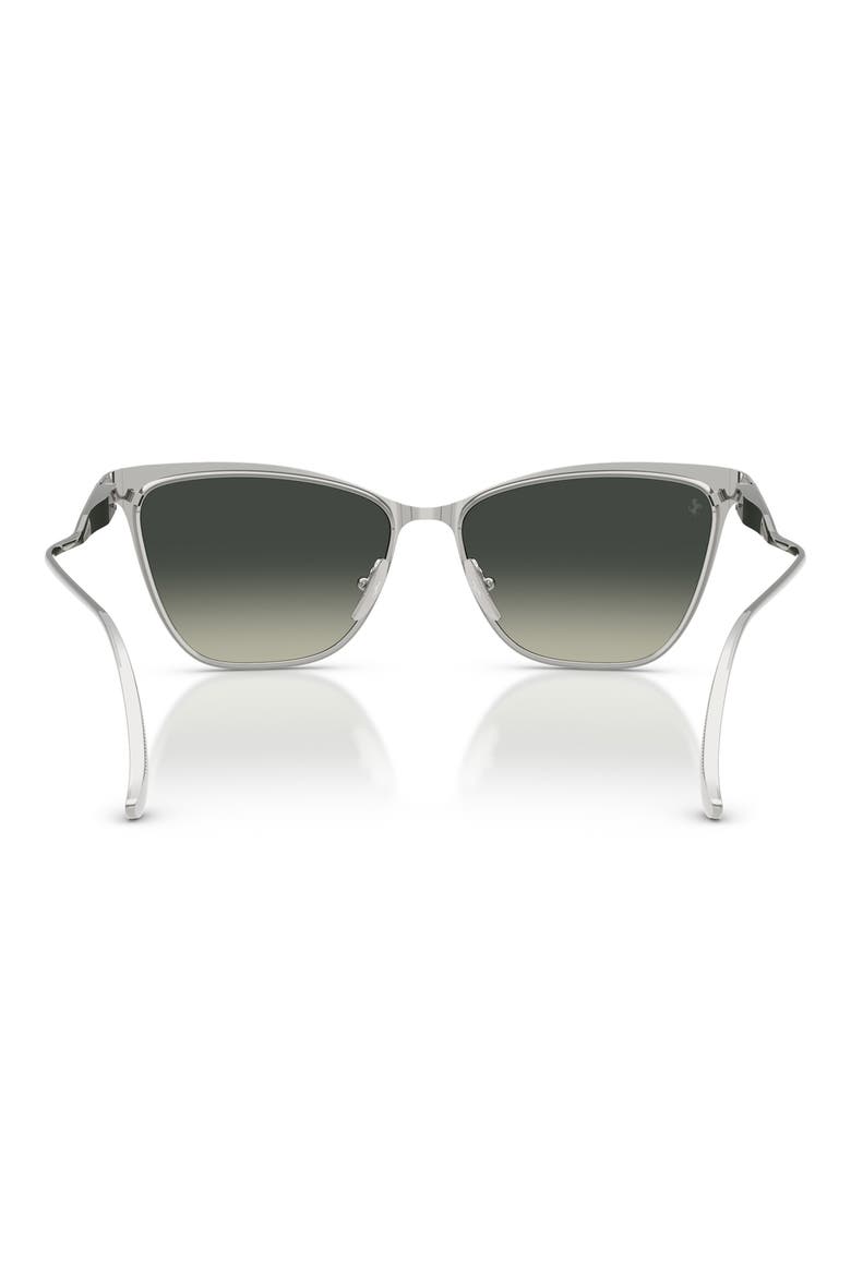 56mm Cat Eye Sunglasses, Alternate, color, SILVER MATTE / GREY CRYSTAL
