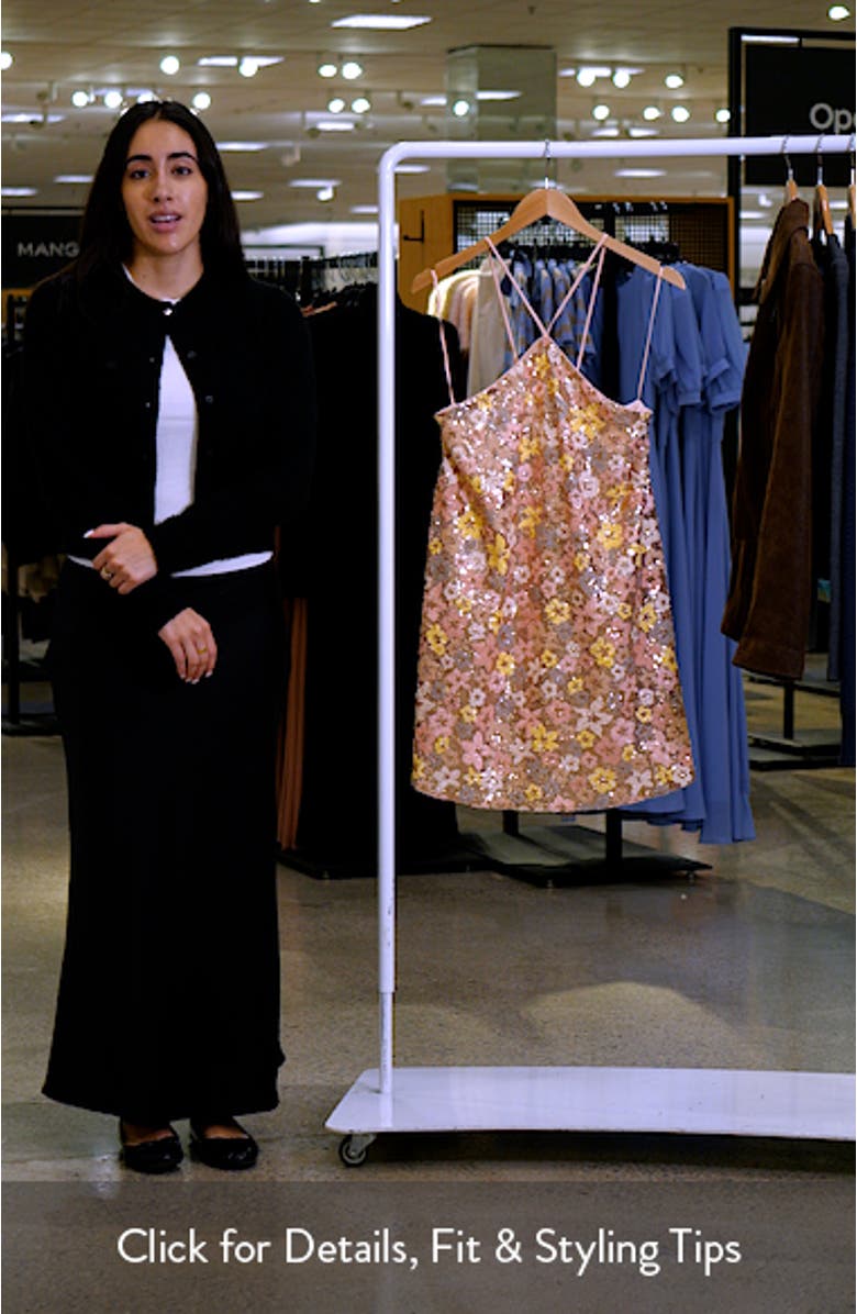 Catiana Sequin Floral Minidress, sales video thumbnail