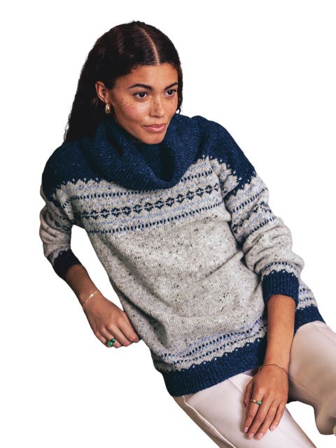 Donegal Oversized Turtleneck Sweater