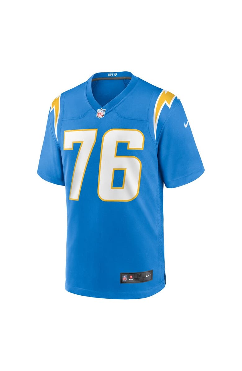 Nike Men's Nike Joe Alt Powder Blue Los Angeles Chargers 2024 NFL Draft First Round Pick Player Game Jersey, Alternate, color, Powder Blue