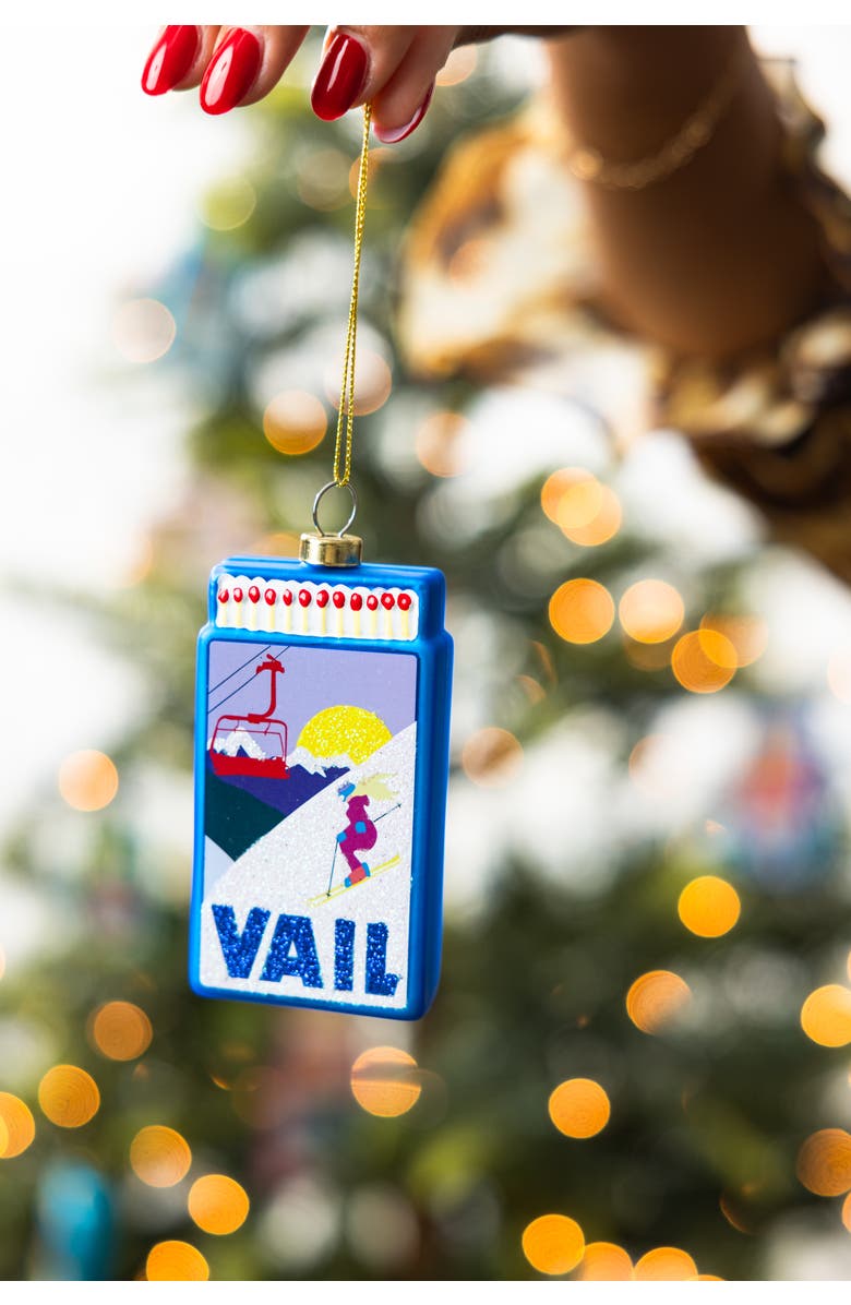 Furbish Matchbook Ornament - Vail, Alternate, color, Blue