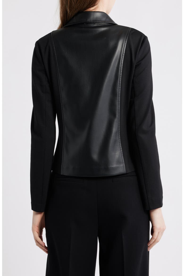 Quilted Mixed Media Moto Jacket, Alternate, color, ANNE BLACK