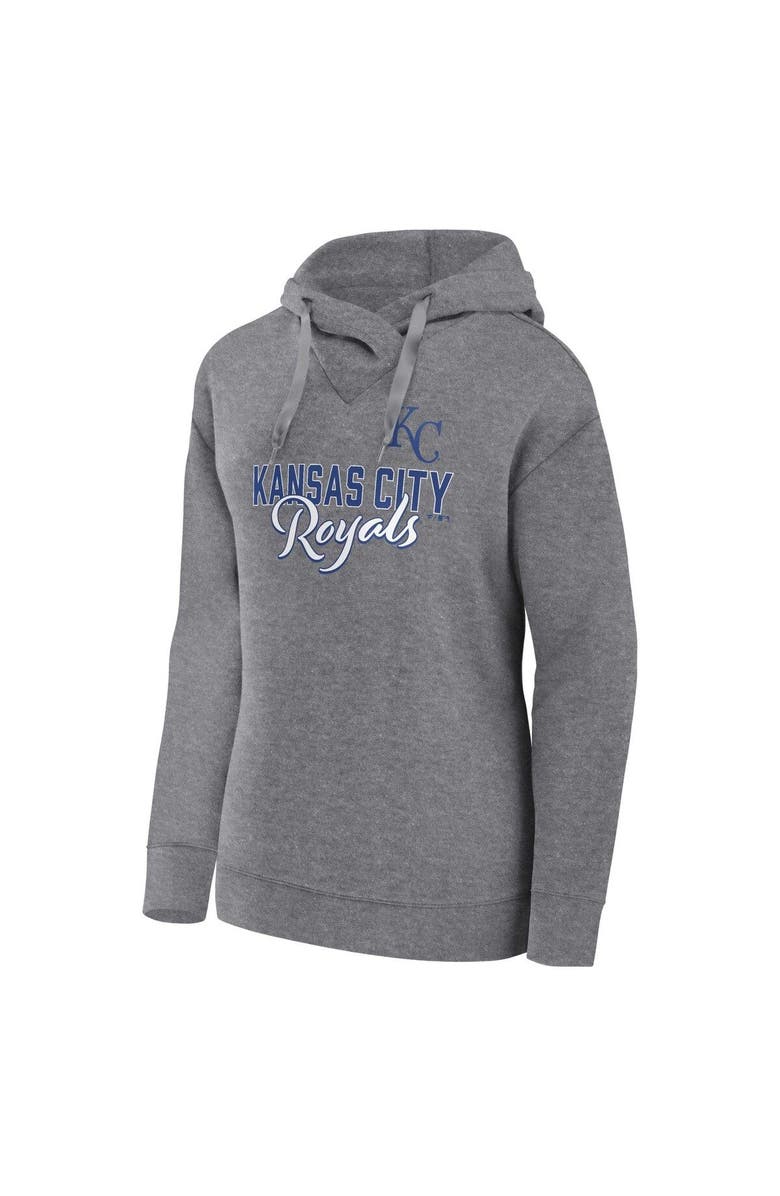 PROFILE Women's Profile Heather Gray Kansas City Royals Plus Size Pullover Hoodie, Alternate, color, Heather Gray
