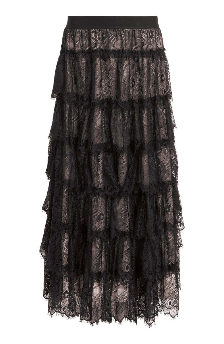 AllSaints Rory Lace Maxi Skirt, Alternate, color,