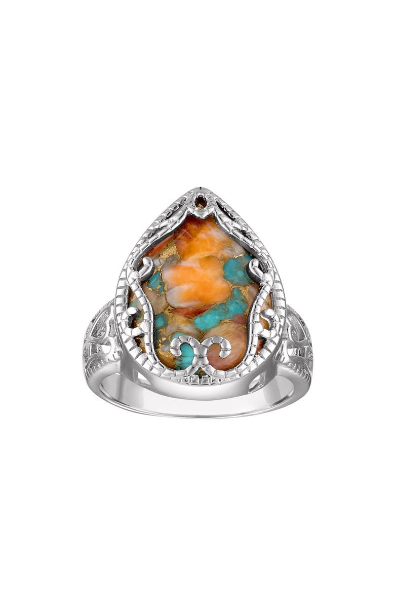 FZN Composite Turquoise Ring, Main, color, White
