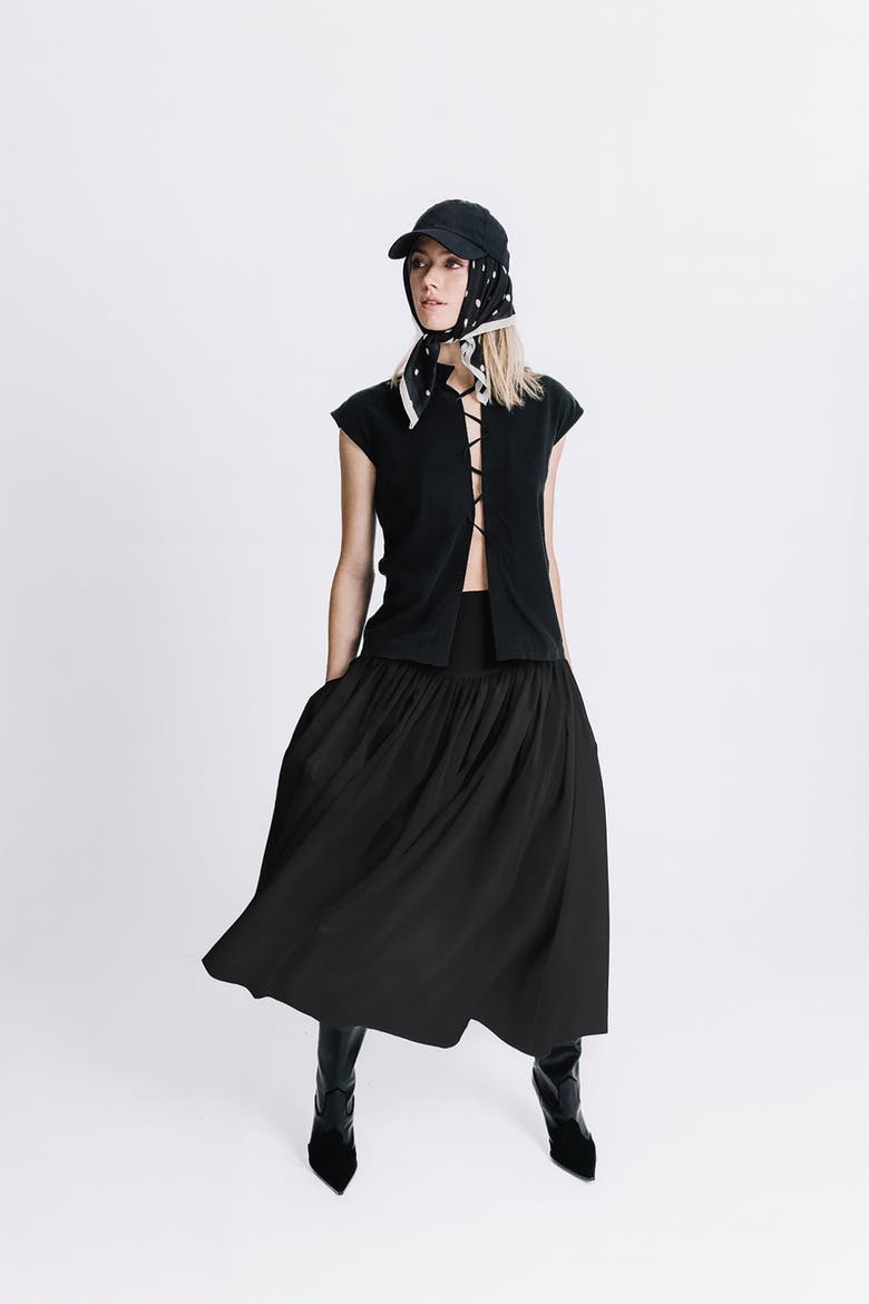 Capri Skirt, Alternate, color, Black