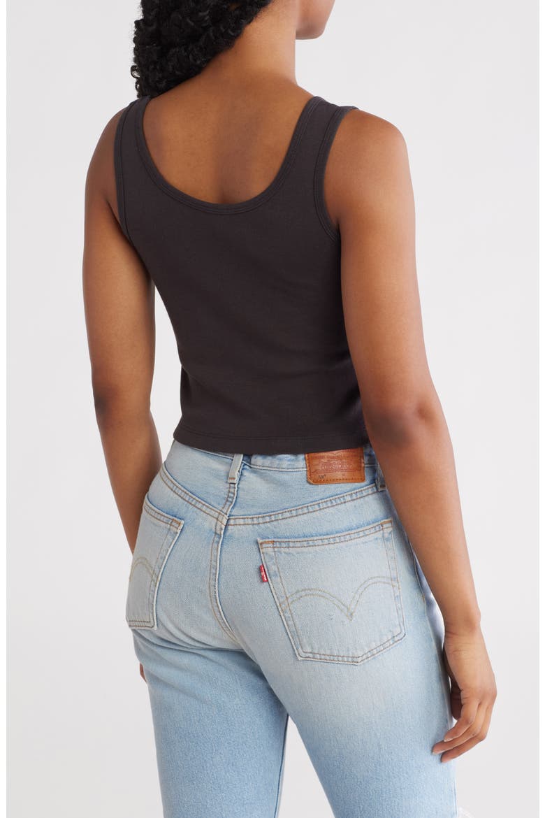 Roasted Scoop Neck Crop Tank, Alternate, color, OFF BLACK