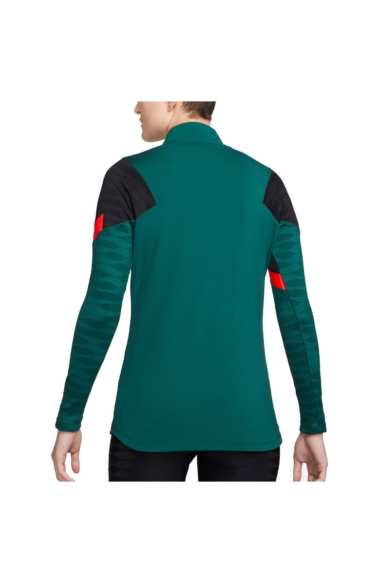 Nike Women's Nike Teal Liverpool Strike Drill Raglan Quarter-Zip Performance Top, Alternate, color, 