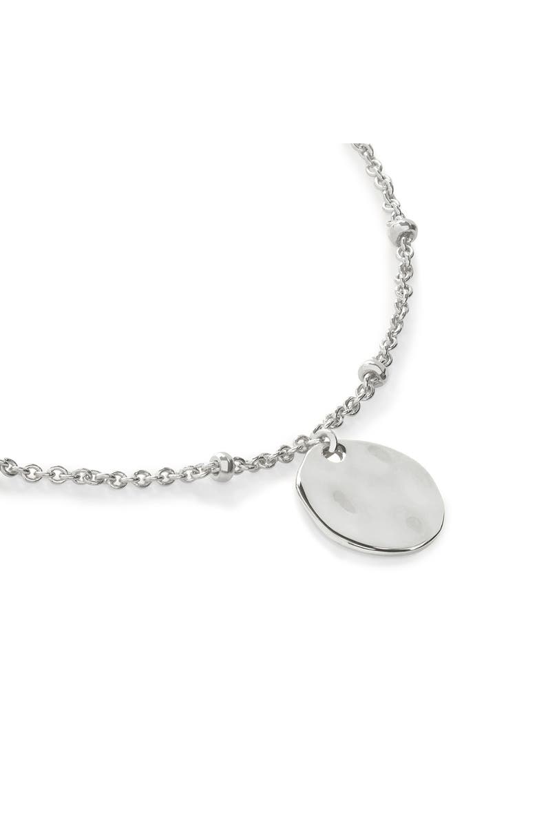 Monica Vinader Siren Muse Hammered Disc Charm Bracelet, Alternate, color, Sterling Silver