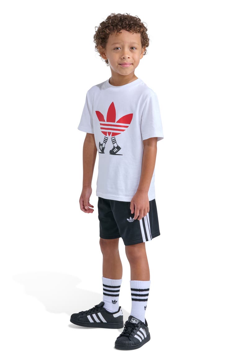 Kids' Logo Graphic T-Shirt & Shorts Set, Alternate, color, WHITE