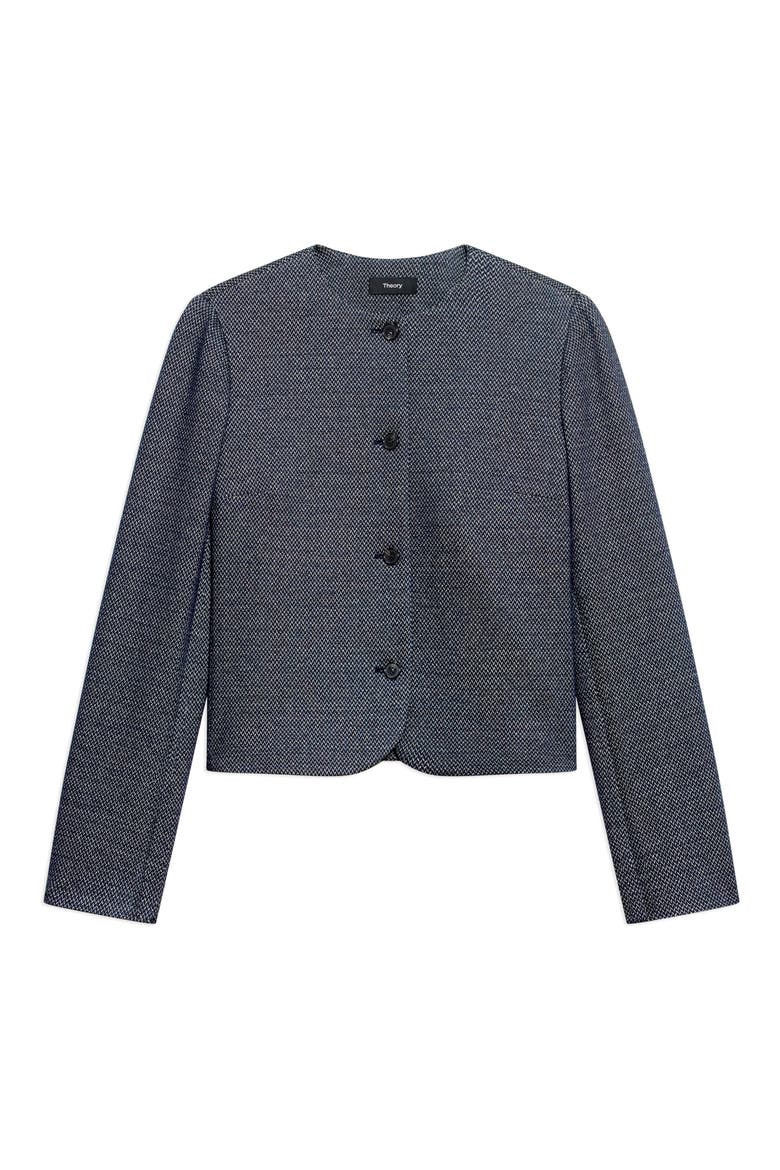 Clean Herringbone Jacket, Alternate, color, NAVY MULTI - G2S