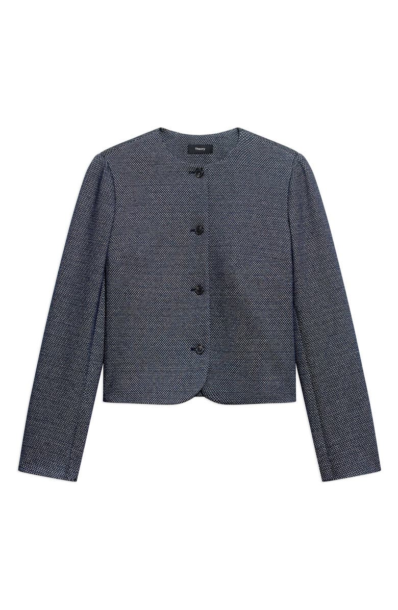 Theory Clean Herringbone Jacket, Alternate, color, Navy Multi - G2s