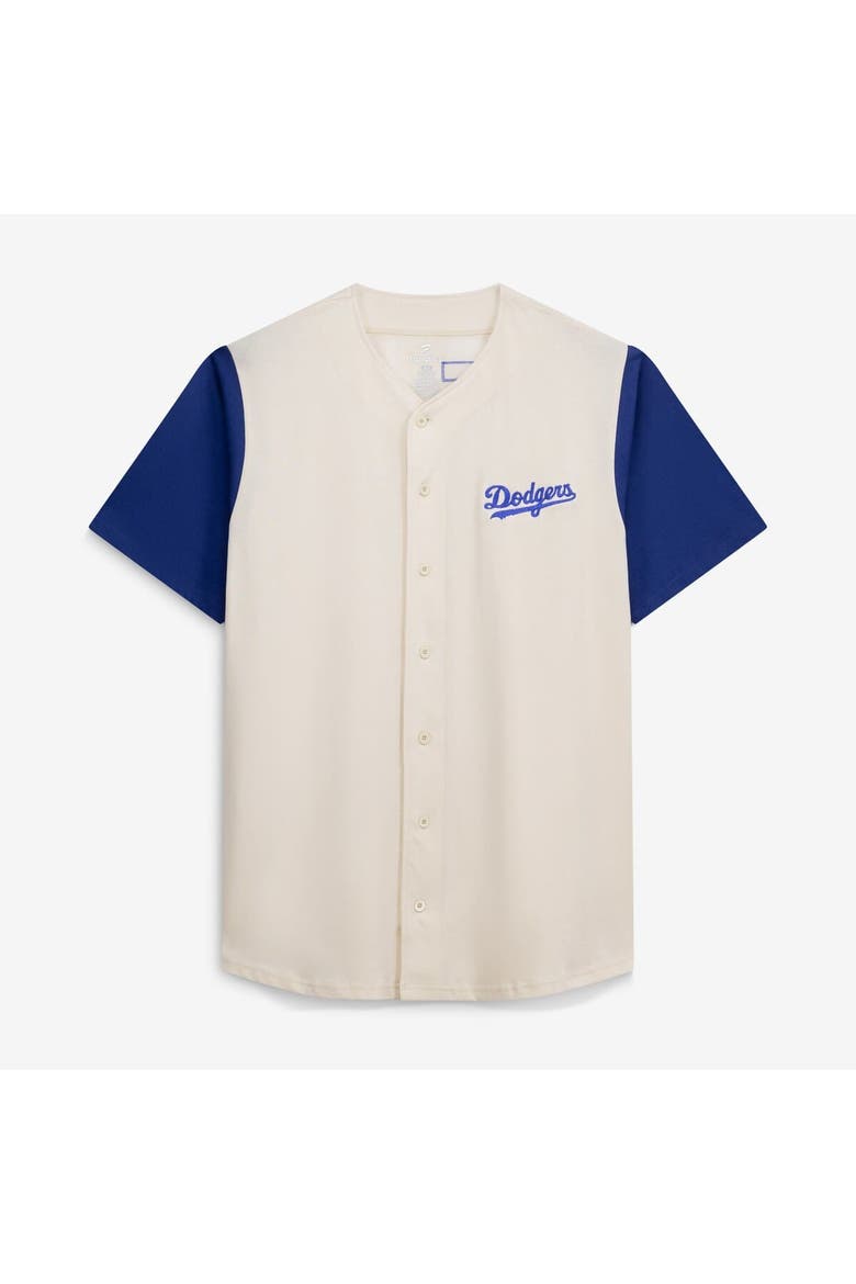 Men's Profile  Cream Los Angeles Dodgers Big & Tall Full-Button Jersey, Alternate, color, Cream