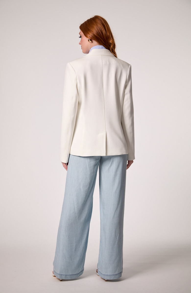 BLUE REVIVAL Helen Blazer in Whipped Cream With Removable Shirt Insert, Alternate, color, Whipped Cream