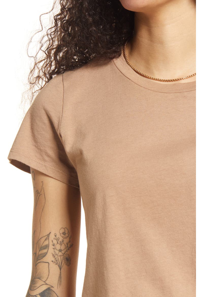 Crewneck T-Shirt, Alternate, color, TAN AMPHORA
