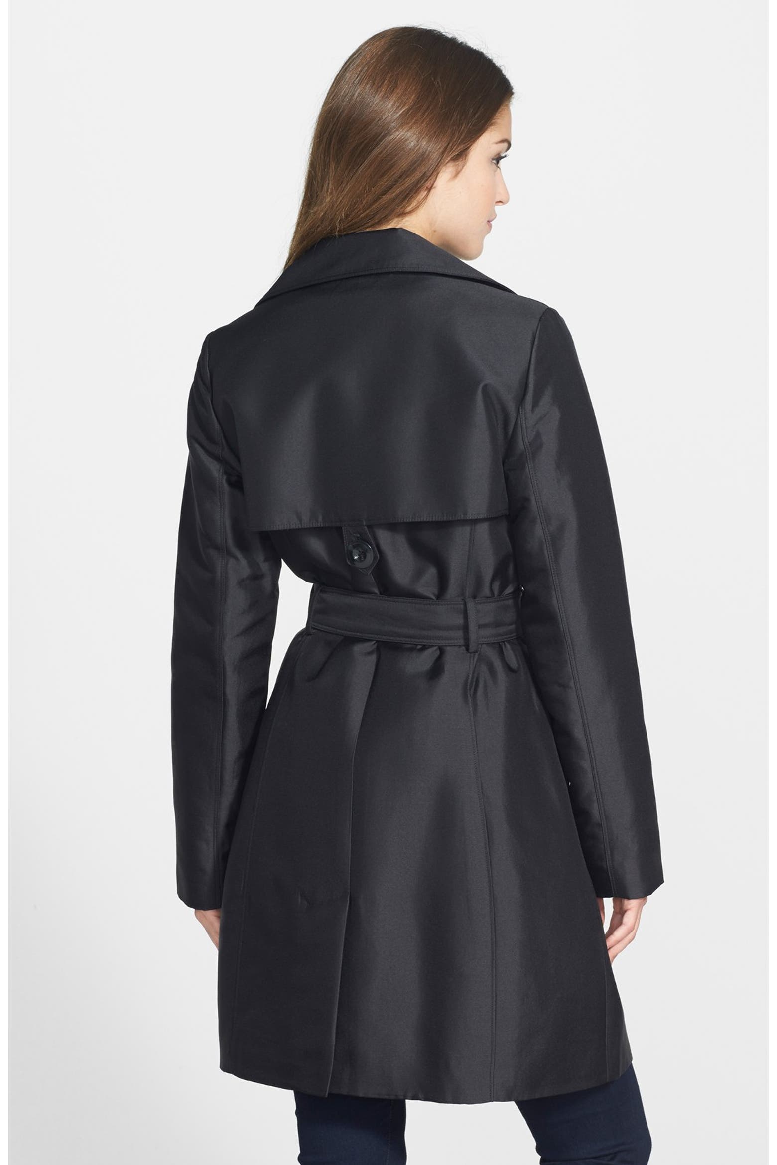 Ellen Design Ellen Tracy Double Breasted Trench Coat (Women) | Nordstrom