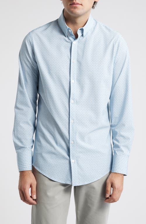 Mizzen+Main Leeward Stretch Dress Shirt in Steel Blue Tonal Texture 