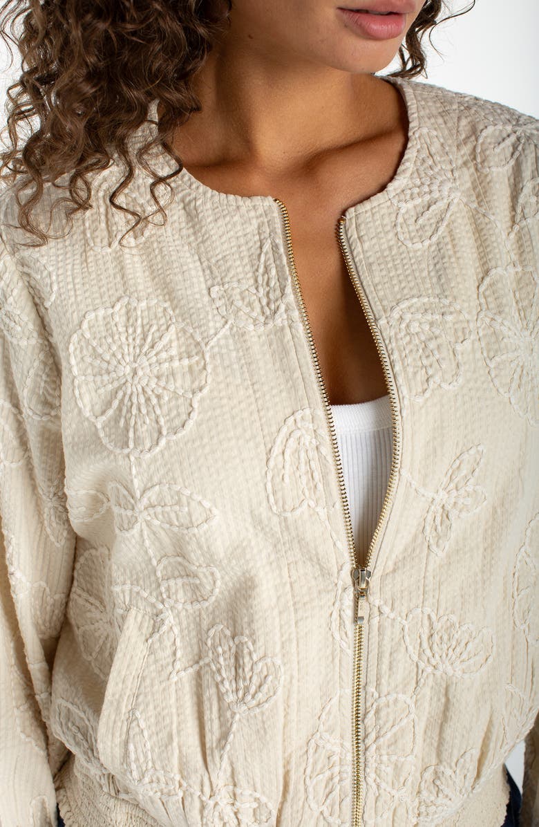Liverpool Floral Embroidered Jacket, Alternate, color, Pale Sand St
