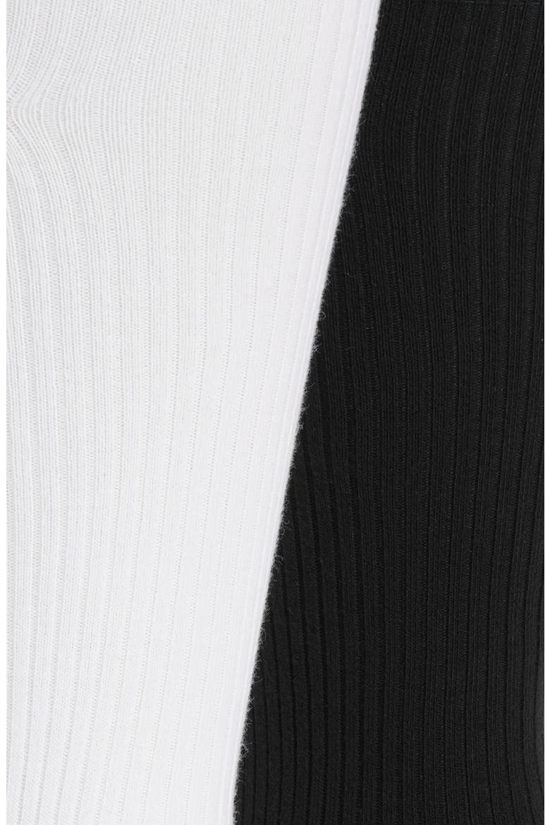 Assorted 2-Pack Cotton Blend Rib Crew Socks, Alternate, color, BLACK/ WHITE