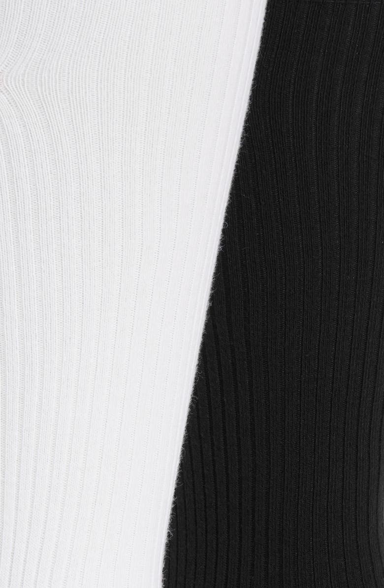 Birkenstock Assorted 2-Pack Cotton Blend Rib Crew Socks, Alternate, color, Black/ White