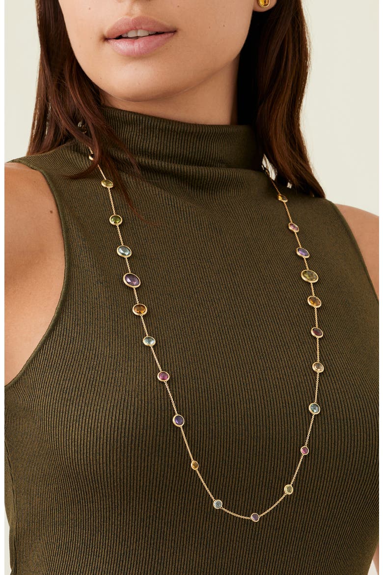 Jaipur 18k Gold Mixed Stone Necklace, Alternate, color, GOLD/ MIXED STONE/ DIAMOND