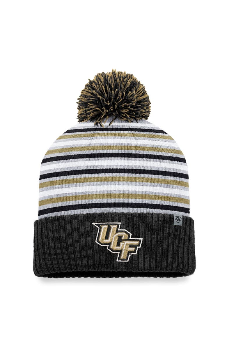 TOP OF THE WORLD Men's Top of the World  Black UCF Knights Dash Cuffed Knit Hat with Pom, Main, color, 