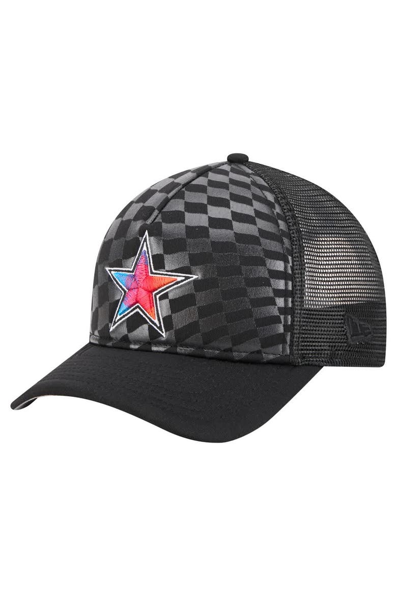 Men's New Era  Black Dallas Cowboys Gradient 9FORTY Adjustable Hat, Main, color, Black
