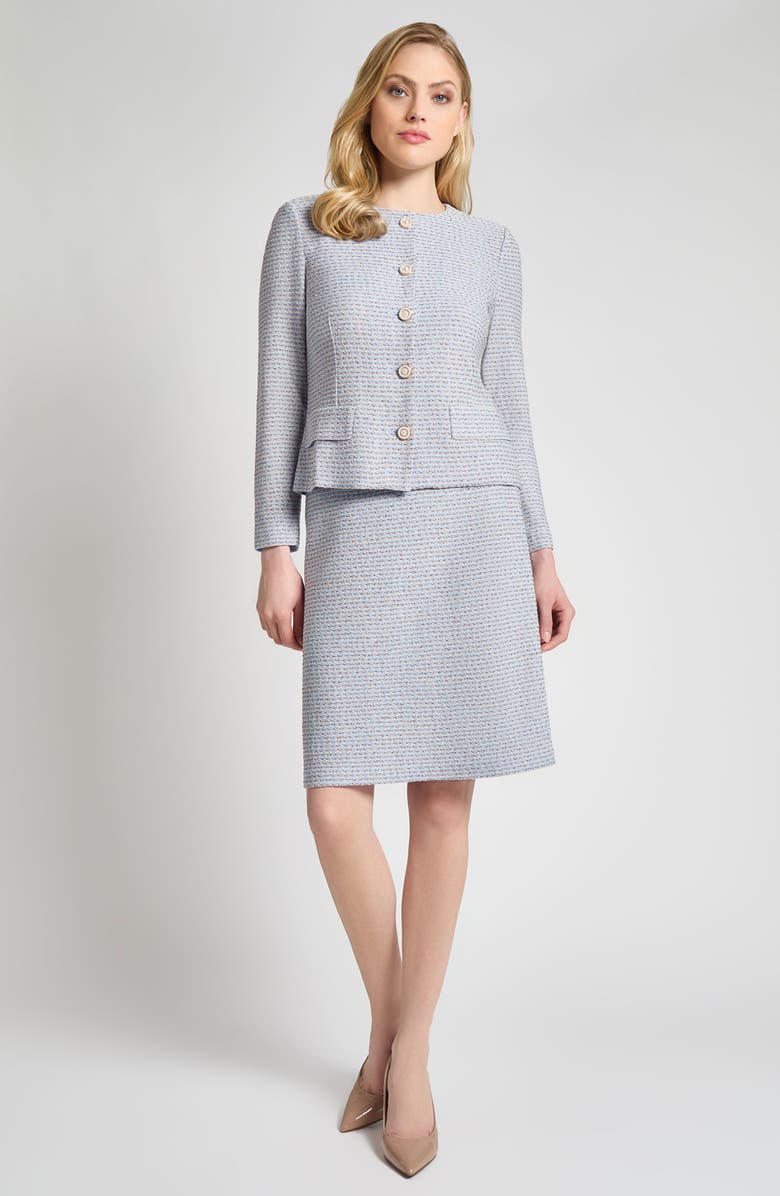 Misook Tweed Knit Jacket, Alternate, color, 