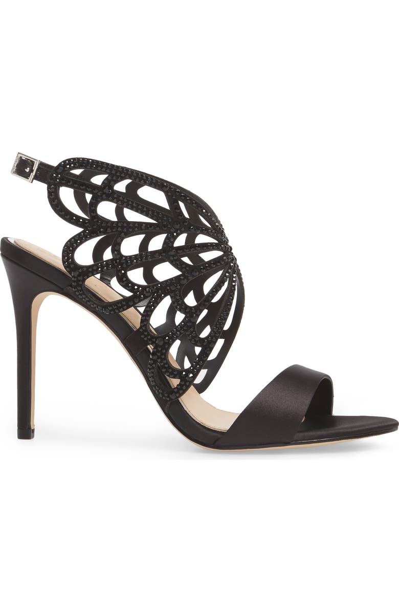 Jewel Badgley Mischka Taresa Crystal Embellished Butterfly Sandal, Alternate, color,