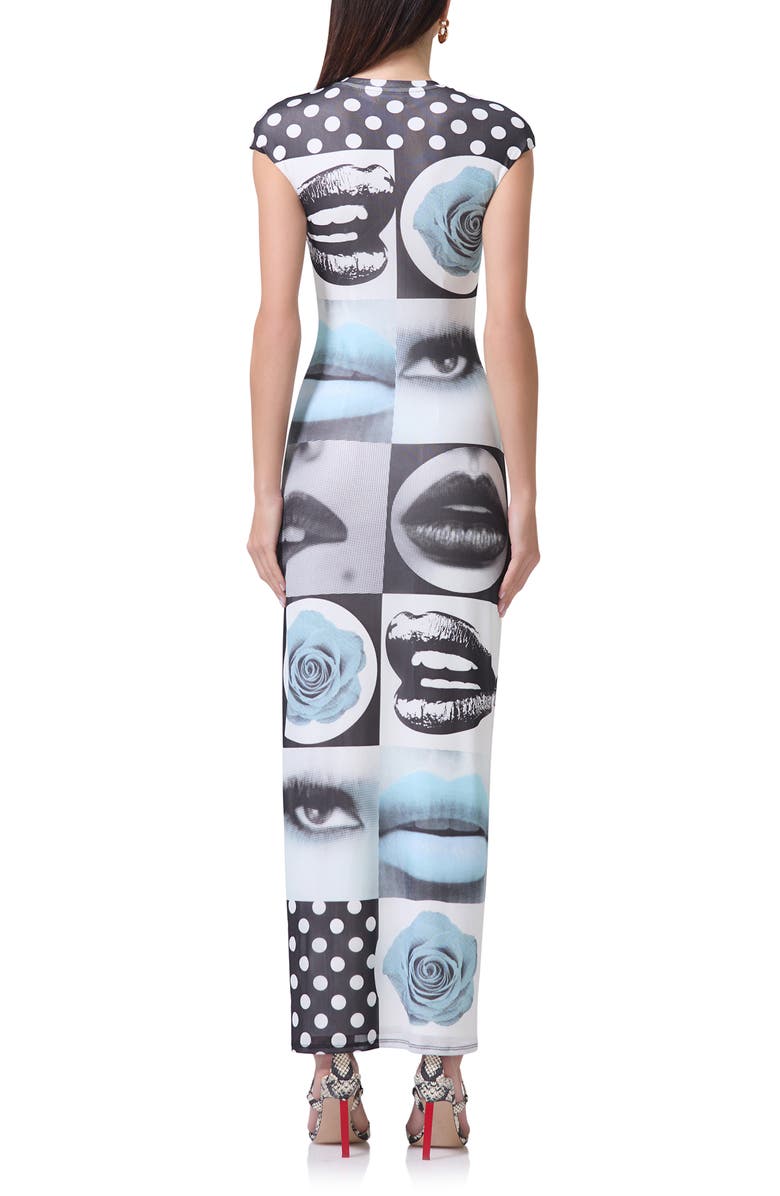 AFRM Cody Print Powermesh Midi Dress, Alternate, color, 