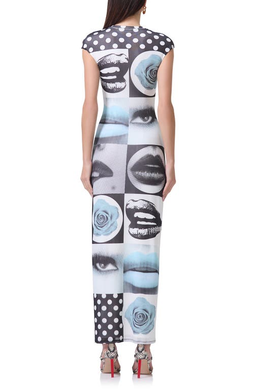 Afrm Cody Print Powermesh Midi Dress In Pop Art Abstract