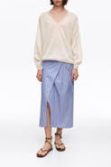 Bimba y Lola Straight Striped Sarong Skirt