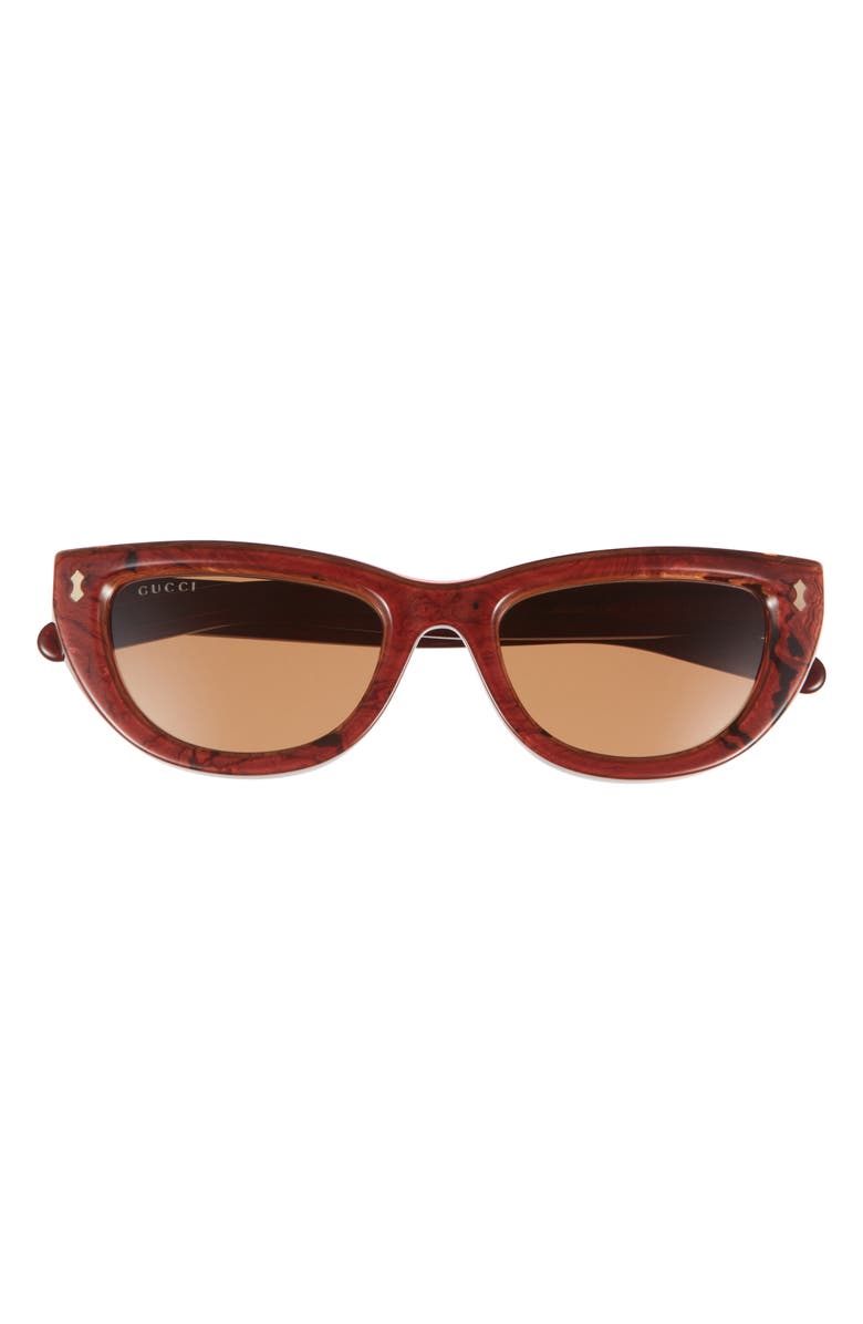 Gucci 51mm Cat Eye Sunglasses, Main, color, Pink Pink Brown