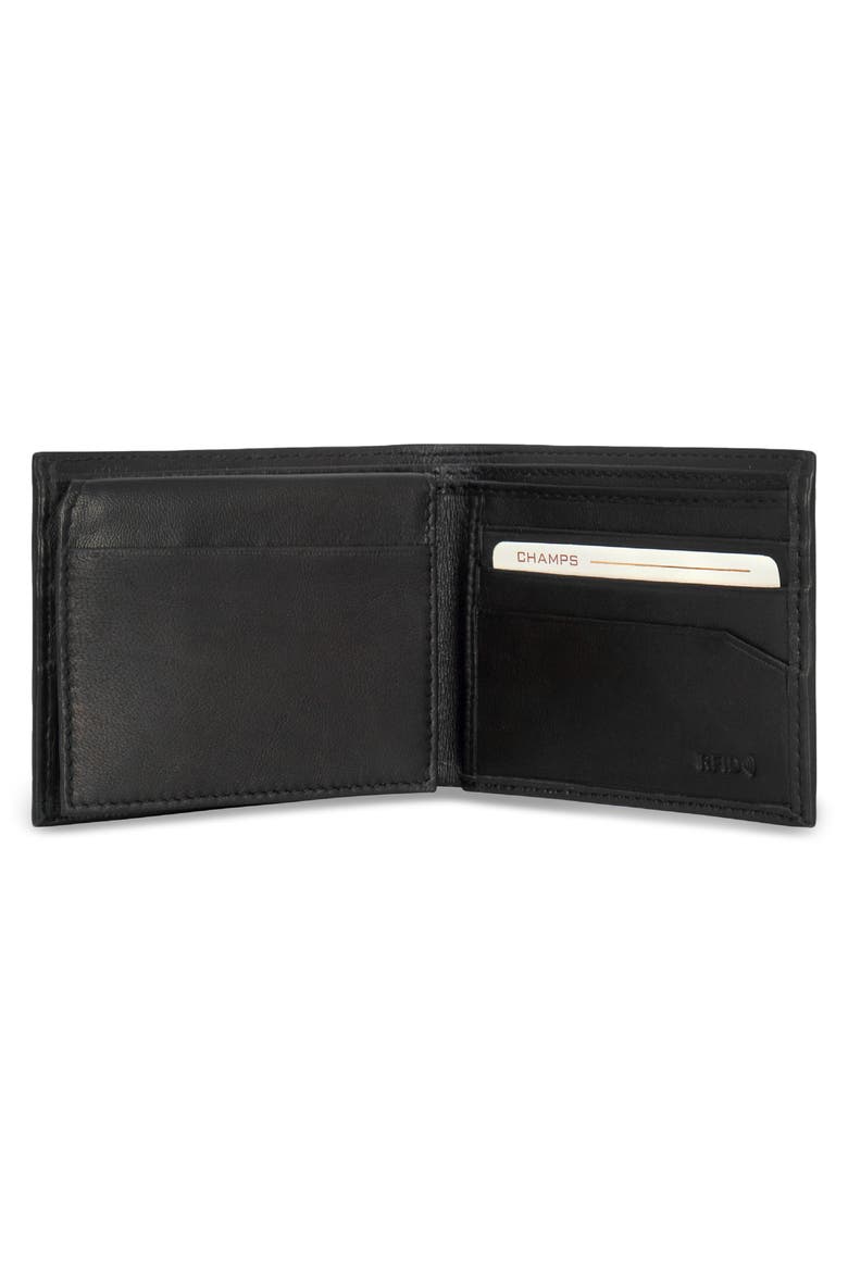 Classic ID Flap Leather Bifold Wallet, Alternate, color, BLACK