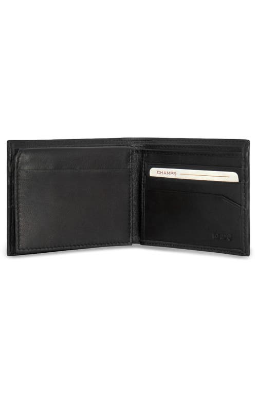 CHAMPS CHAMPS CLASSIC ID FLAP LEATHER BIFOLD WALLET
