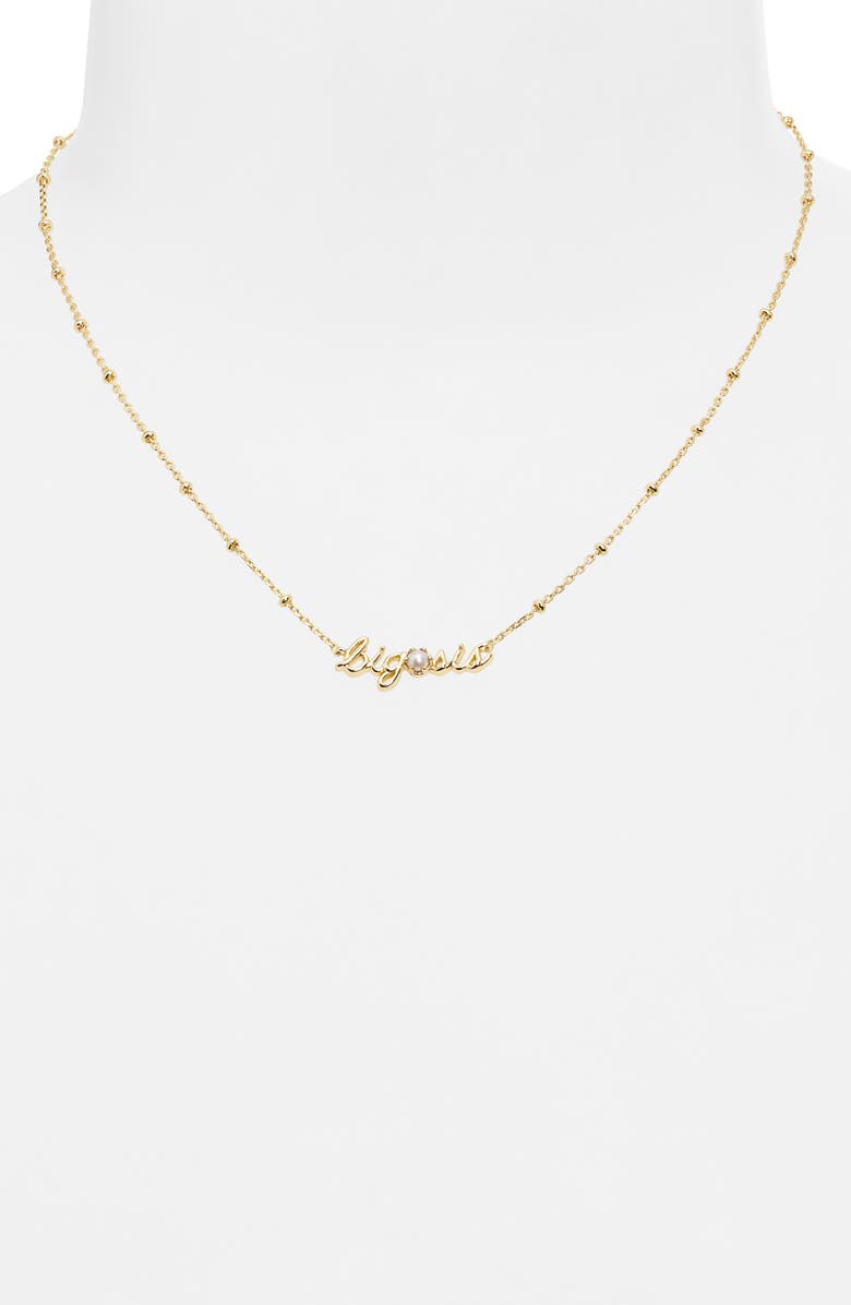 Kendra Scott Big Sis Freshwater Pearl Pendant Necklace, Alternate, color, Gold Freshwater Cultured Pearl