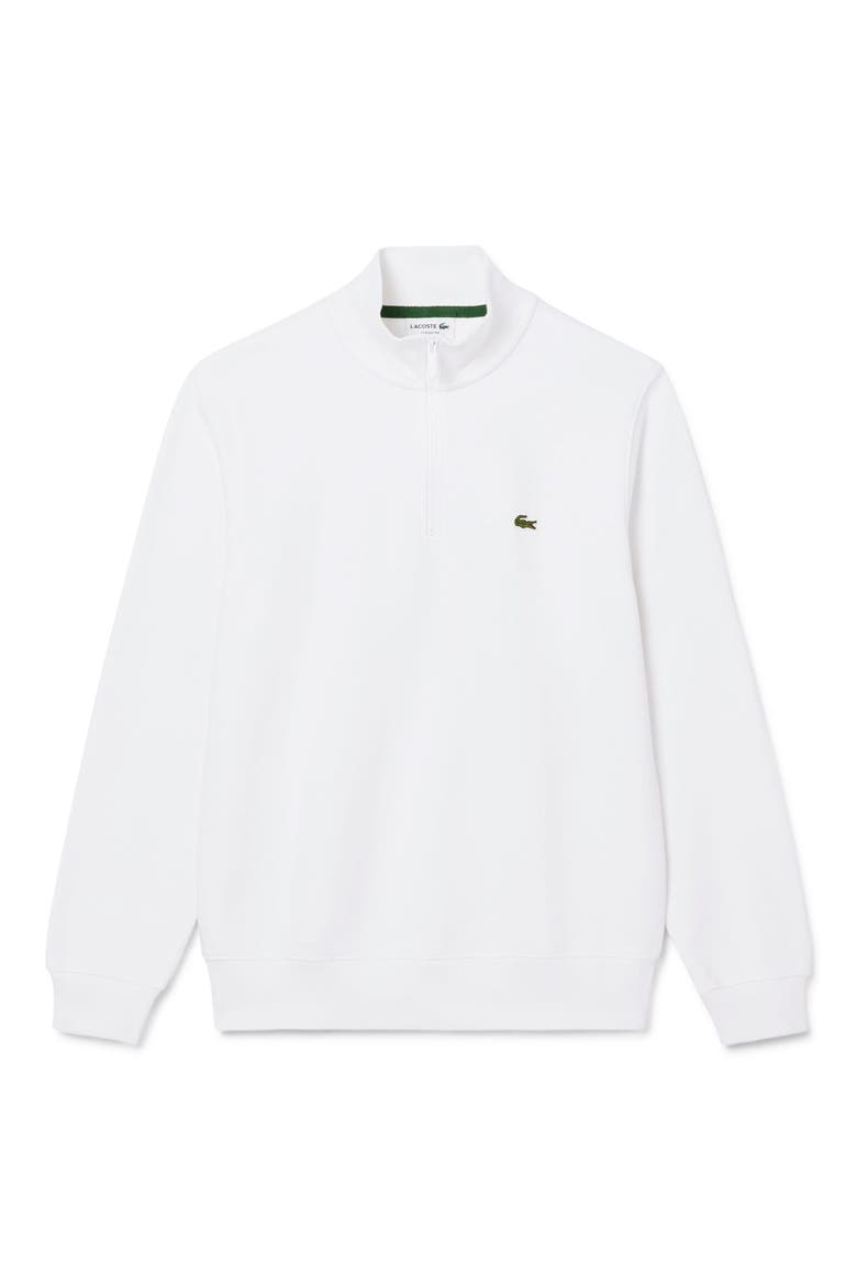 Cotton Fleece Half Zip Pullover, Main, color, WHITE