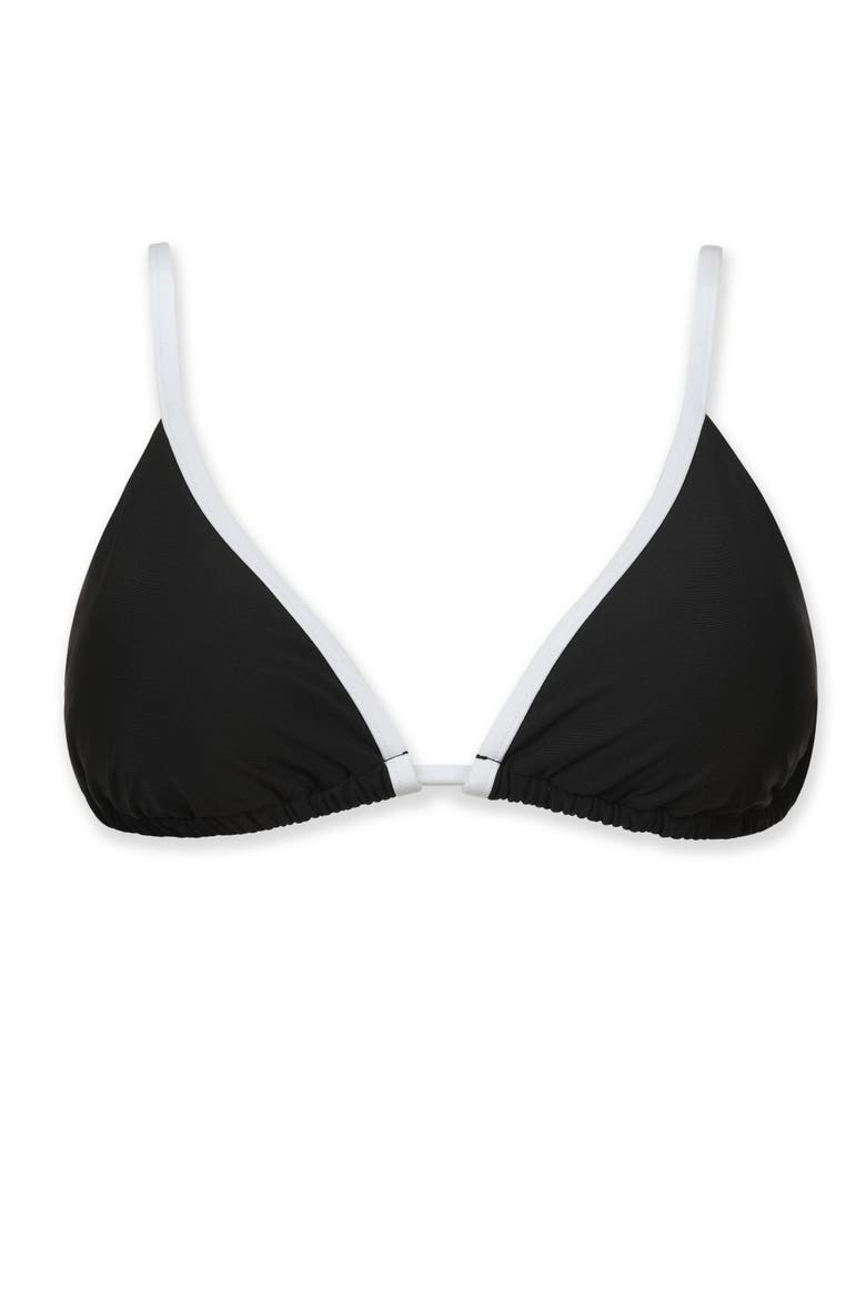 Over The Shoulder String Top, Alternate, color, Black White