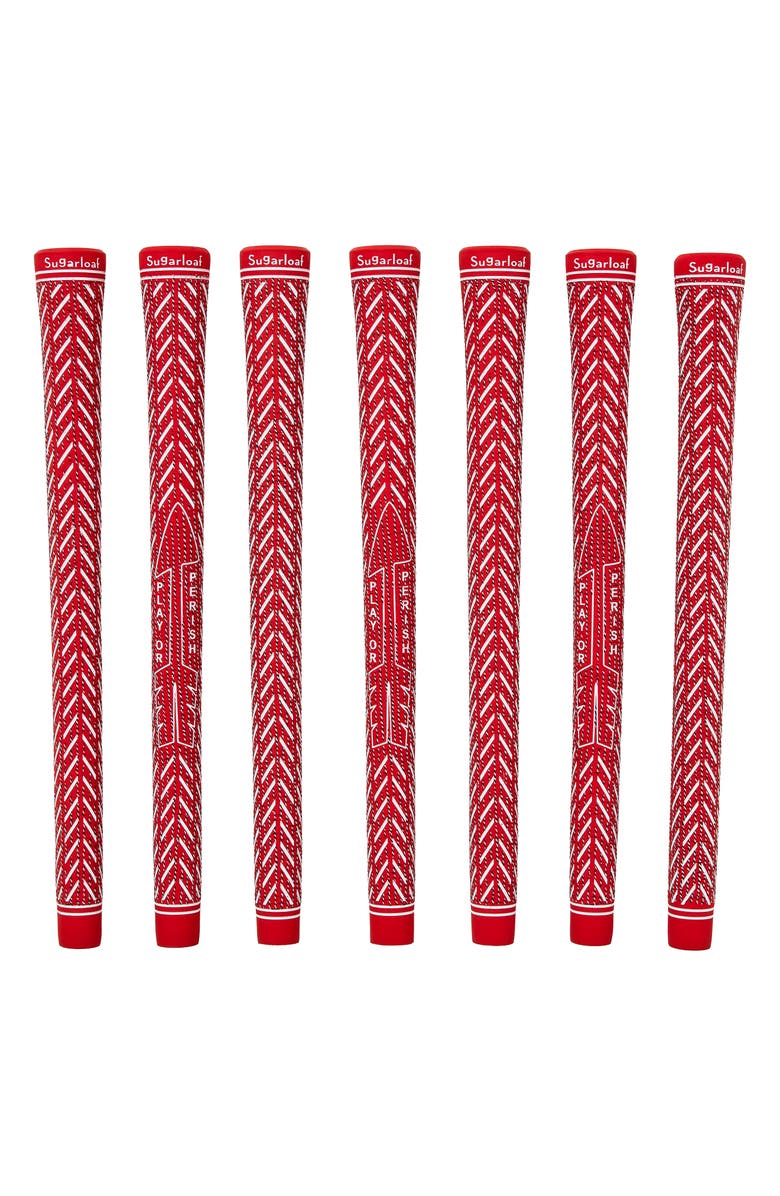 Sugarloaf Social Club Arrowcord Set of 7 Golf Club Grips, Main, color, Red