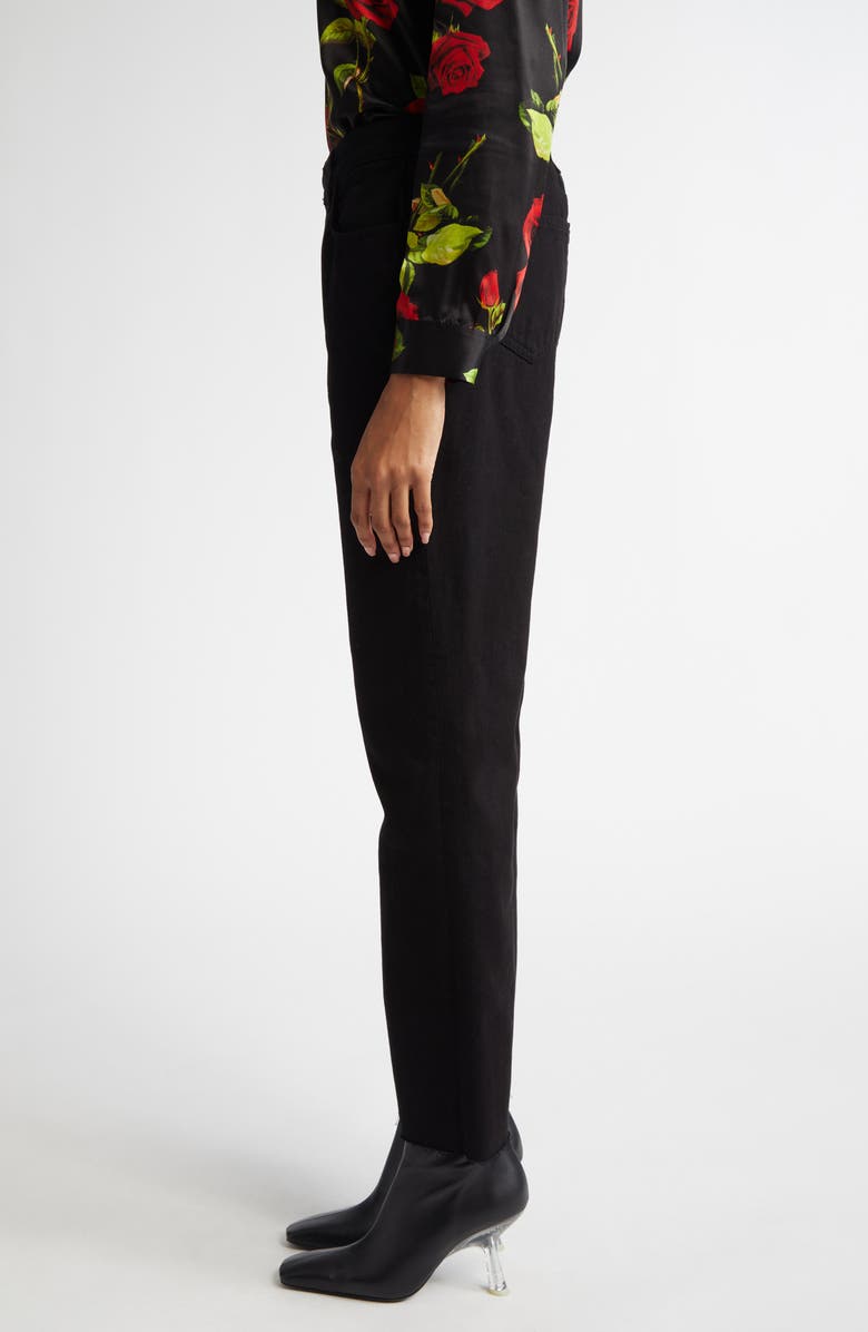 L'AGENCE Milana Stovepipe Ankle Straight Leg Jeans, Alternate, color, Noir